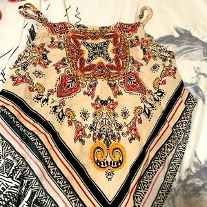 cute bandanna cropped tank